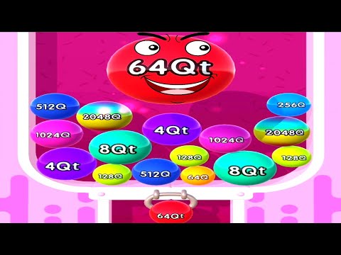 Satisfying ASMR 2048 balls 3D Unlock 64Qt