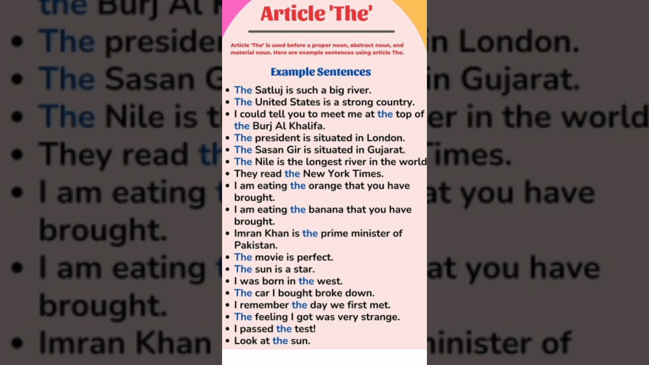 [ The ] article some Example