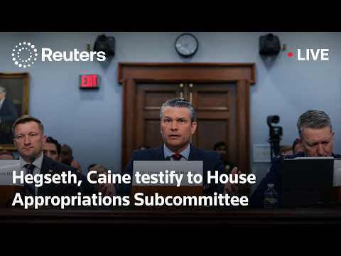 Video Thumbnail: LIVE: Hegseth, Caine testify to House Appropriations Subcommittee