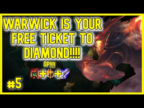 UNRANKED TO DIAMOND!!!!|WARWICK IS YOUR FREE TICKET TO DIAMOND - AngelicSnipez
