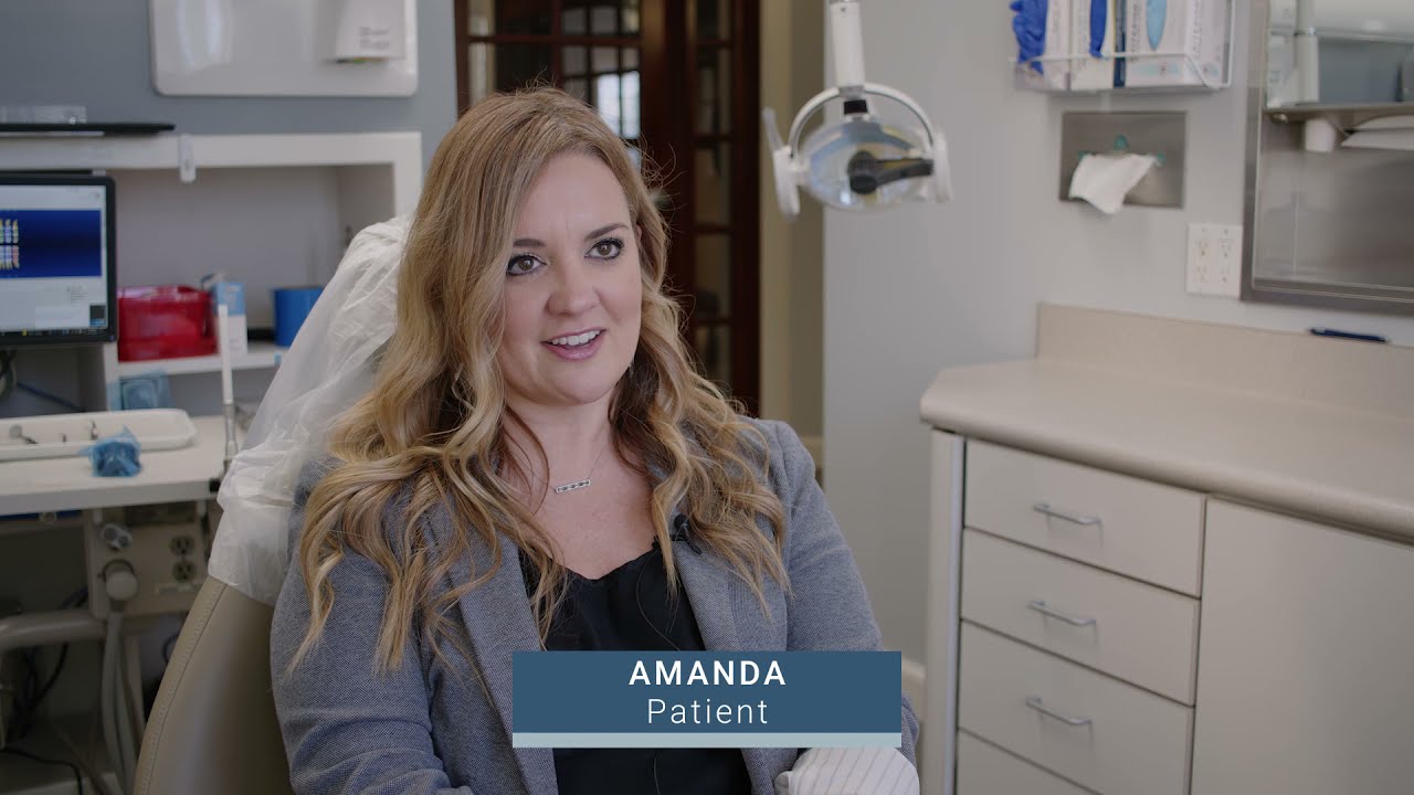 Broken Arrow dental patient Amanda sitting in dental chair