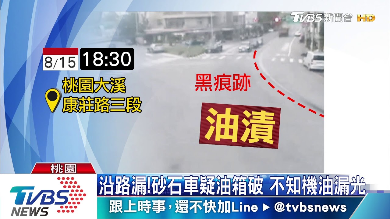 誰漏的油！綿延1公里　害騎士慘摔2擦傷