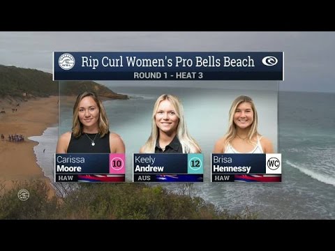 2016 Rip Curl Women’s Pro Bells Beach: Round 1, Heat 3 Video