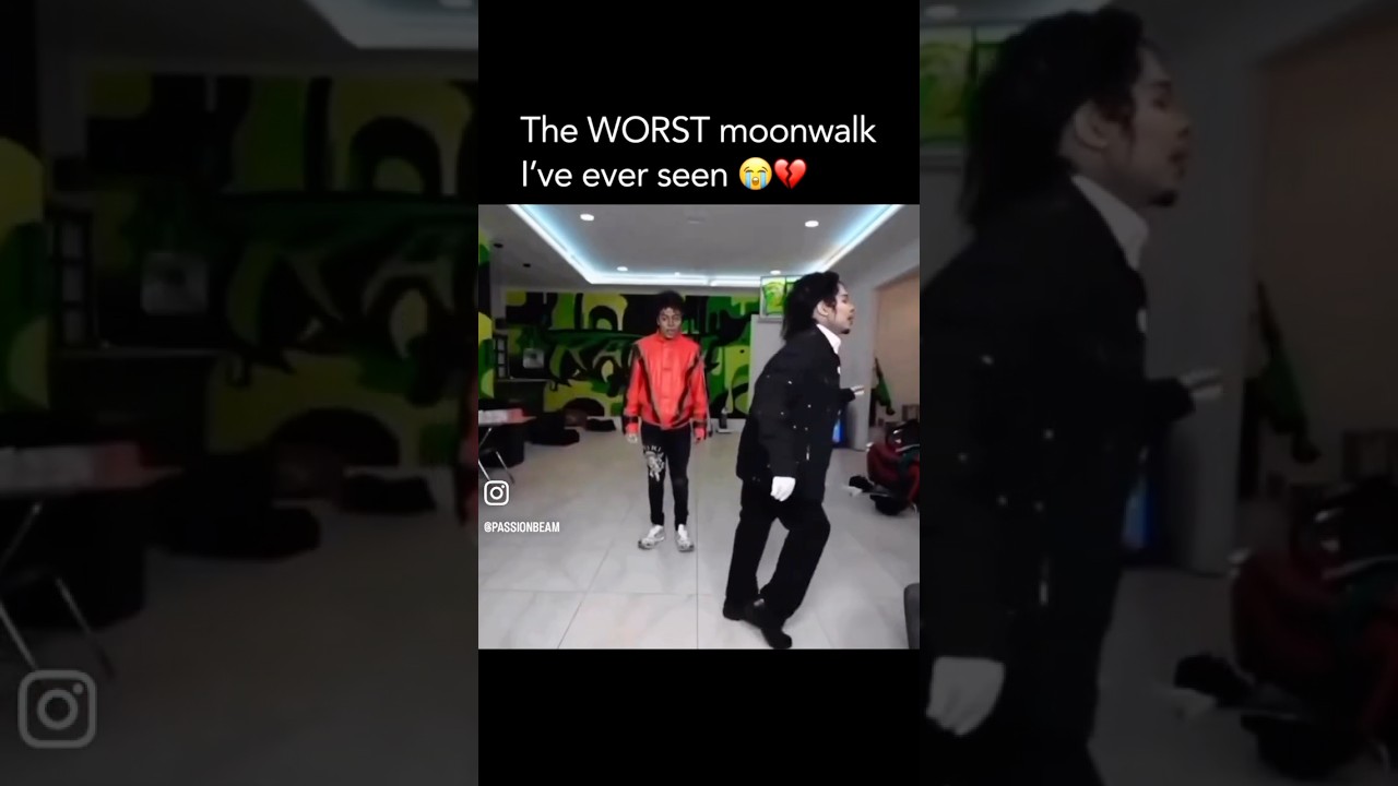 The worst moonwalk you’ll ever see 🤣￼