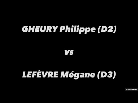 Tennis de Table - Tournoi interne de Petit Ciplet - GHEURY Philippe (D2) vs LEFÈVRE Mégane (D3)