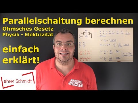 Calculating parallel circuits - resistance & current | Ohm's law | Physics | Lehrerschmidt