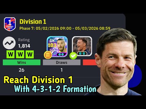 Division 1 Promotion!! 🥵🔥 Fastest Reach Division 1 With Free to Play Squad In eFootball 2026 Mobile
