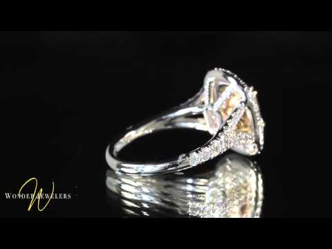 2.80CTW FANCY PURPLE PINK CUSHION DIAMOND RING VVS2 BY WONDER JEWELERS