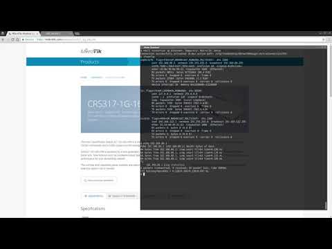 First boot power on and initial setup of Mikrotik CRS317 CRS317-1G-16S+RM