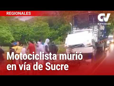 Motociclista murió en vía de Sucre