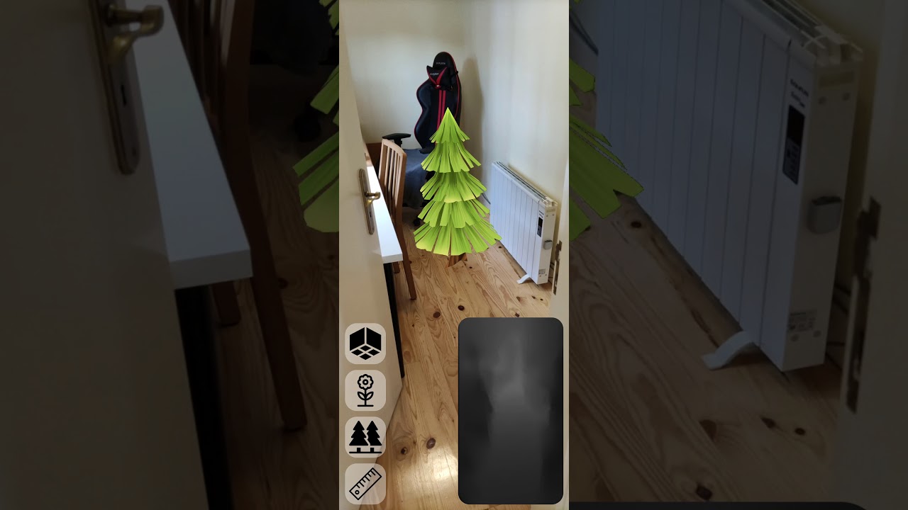 AR WebXR Depth occlusion mapping