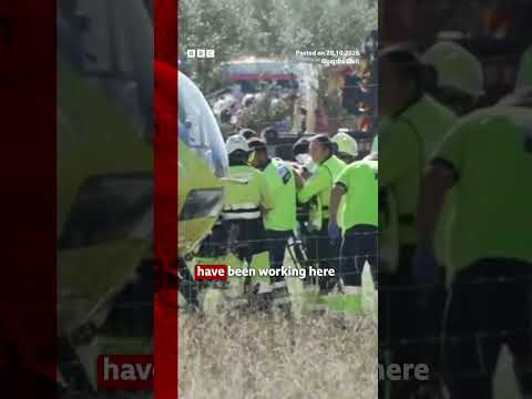 At the scene of fatal Spain train crash as investigation gets under way. #Spain #BBCNews