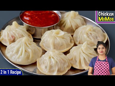 சிக்கன் மோமோஸ் & சட்னி 😋| Chicken Momos Recipe In Tamil | How To Make Chicken Momos | Momos Chutney