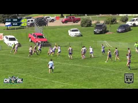 #Highlights CRRL 2017 - 18s - Goulbourn Workers Bulldogs Vs Woden Valley Rams