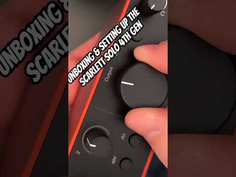 How to setup focusrite scarlett solo any gen