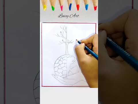 Environment Day Drawing|| How to Draw World Environment Day Poster #shorts