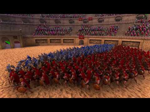 500 Spartans + Persians vs 500 Knights + Spearmen -UEBS
