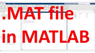 How to save workspace variables in .MAT file in MATLAB