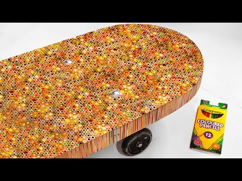 DIY COLOR PENCIL SKATEBOARD