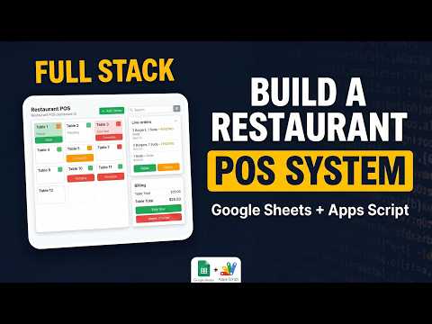 How to Build a Restaurant POS System in Google Sheets – Full Web App Tutorial | D22V2