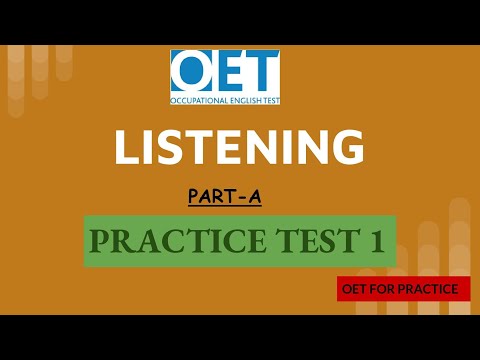 OET Listening Part -A |Practice Test 1 (with answers) |Difficulty Level : Moderate