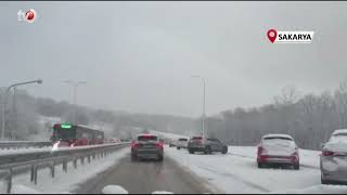 Sakarya’da Kar Yağışı Ulaşımı Olumsuz Etkiledi