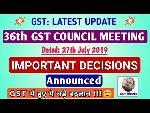 36TH GST COUNCIL MEETING UPDATES!! DECISIONS ON E-VEHICLES| FORM GST CMP-08| CMP-02 DATES EXTENDED!