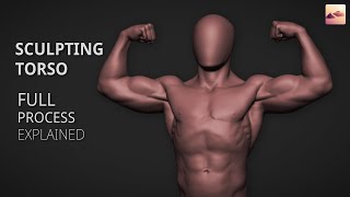 Sculpt A Realistic Torso In Nomad Sculpt | Step by Step Process