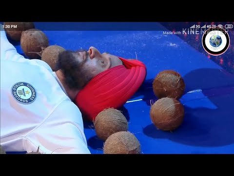 Terrifying blindfolded coconut hammering  | WORLD RECORD WINNERS |