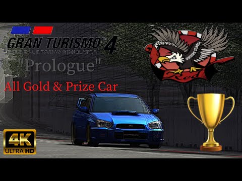 Gran Turismo 4: Prologue [4K] - Red Section + Ending Movie - All Gold & Prize Cars