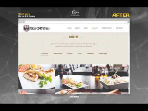 Before & After sample of Korzo Grill House Restaurant website