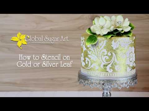 How to Stencil Over Gold Leaf