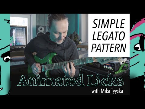 Legato fun with 6 note pattern - Animated licks of Mika Tyyskä E2