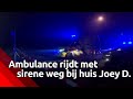 Joey D. heeft zichzelf ernstig verwond toen de politie dinsdagavond zijn huis binnenviel.