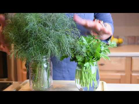HOW TO STORE FRESH HERBS FOR LATER USE - PARSLEY & DILL