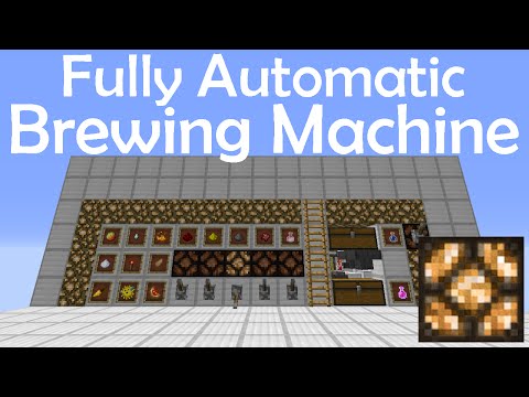 Minecraft Tutorial - Fully Automatic Potion Brewing Machine - Survival Friendly