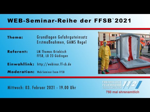 #5 Web-Seminar Reihe FFSB - GAMS Regel im Gefahrguteinsatz