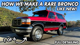 Rare Ford Bronco Transformed! Like-New after Full Package Detailing, Laser and Dry Ice cleaning