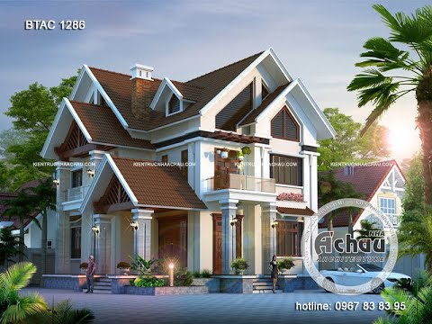 Mẫu thiết kế Nhà Đẹp Mới  - Nhà  Mái Thái Hiện Đại - BTAC1286