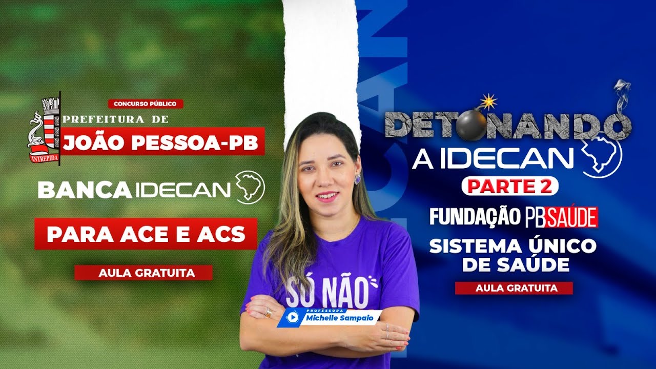Detonando a IDECAN Parte 2 | Conhecimentos dos SUS | João Pessoa PB e Fundação PB Saúde