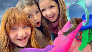 we made a SNAiL SLiDE!! Bug Catching with Adley Niko & Navey then Trampoline Flips Tricks & Games