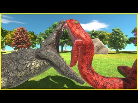Titanoboa vs Purussaurus - Animal Revolt Battle Simulator