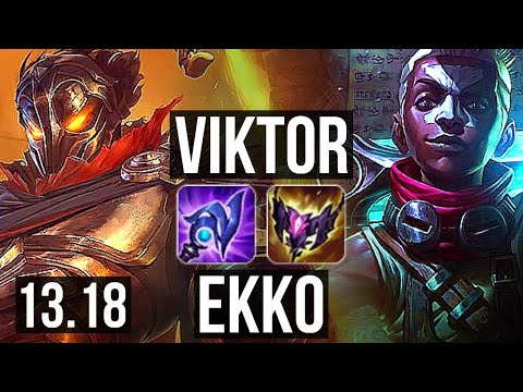 VIKTOR vs EKKO (MID) | Rank 5 Viktor, 400+ games, 7/3/10 | JP Grandmaster | 13.18