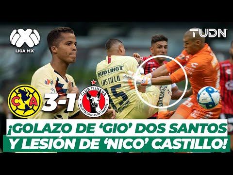 Giovani dos Santos scores a stunning goal, while Nicolás Castillo is injured! | América 3-1 Xolos...