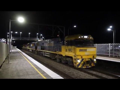 Triple NR's and 8175 with 4132 container train - 2/5/16
