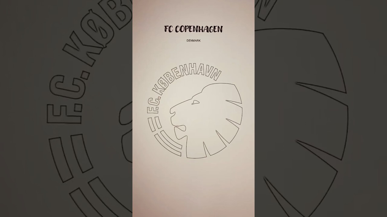 FC Copenhagen coloring logo ✍️🎨 #copenhagen #denmark #soccer #football #logo #coloring #danish