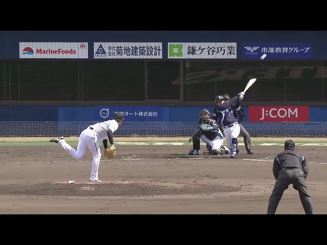 【2軍練習試合】ライオンズ・山野辺 レフト前へ先制タイムリーヒット!! 2020/3/24 F-L(ファーム練習試合)