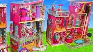 Barbie Dolls: Toy Dollhouse Dreamhouse w/ Kitchen, Bathroom & Bedroom Room Doll Play for Kids