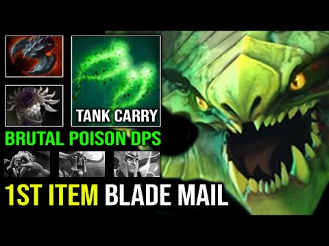 WTF 1st ITEM Blade Mail Viper 100% Counter Huskar with Super 1v5 Tank Carry OP Poison DPS Dota 2