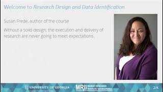 Market Research Design and Data Identification - Introduction video